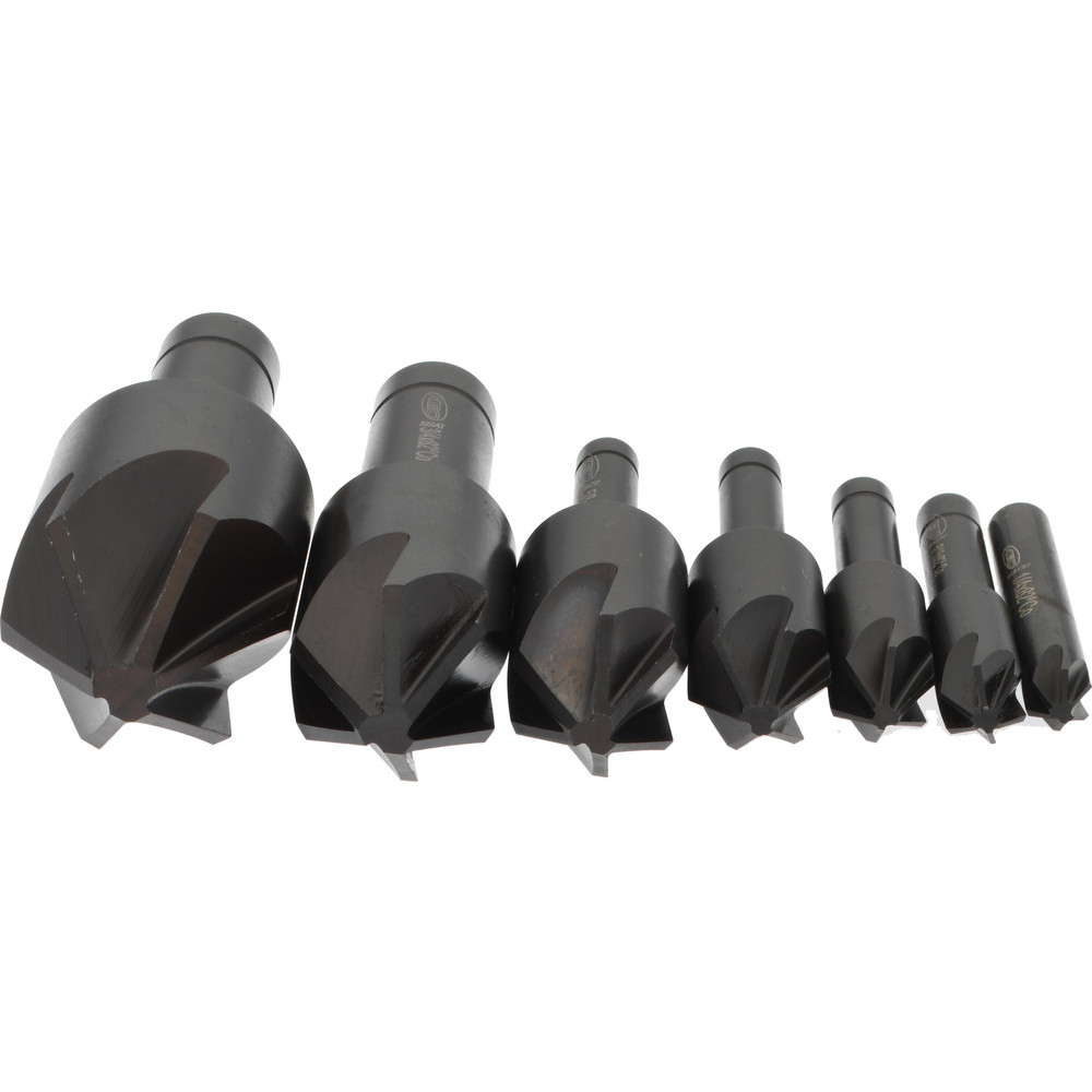 Keo Countersink Set 7 Pc, 1/4 to 1" Head Dia, 6 Flute MSC Direct