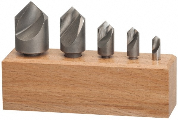 Keo 50051 Countersink Set: 5 Pc, 1/4 to 1" Head Dia, 1 Flute Image