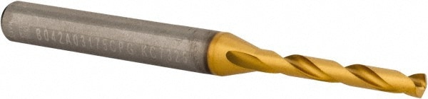 Kennametal 4150635 Jobber Length Drill Bit: 0.125" Dia, 140 °, Solid Carbide Image