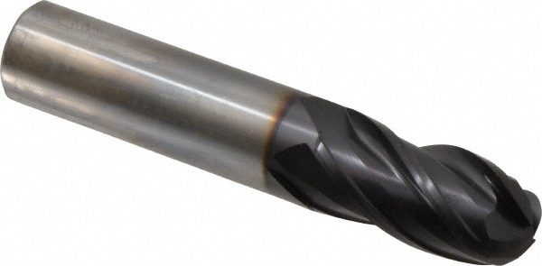 OSG HP441-7500-BN Ball End Mill: 0.75" Dia, 1.5" LOC, 4 Flute, Solid Carbide Image