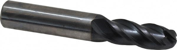 OSG HP441-4062-BN Ball End Mill: 0.4062" Dia, 1" LOC, 4 Flute, Solid Carbide Image