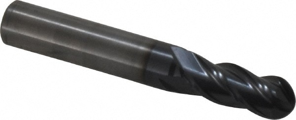 OSG HP441-3438-BN Ball End Mill: 0.3438" Dia, 0.875" LOC, 4 Flute, Solid Carbide Image