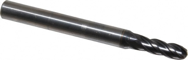 OSG HP441-2031-BN Ball End Mill: 0.2031" Dia, 0.625" LOC, 4 Flute, Solid Carbide Image