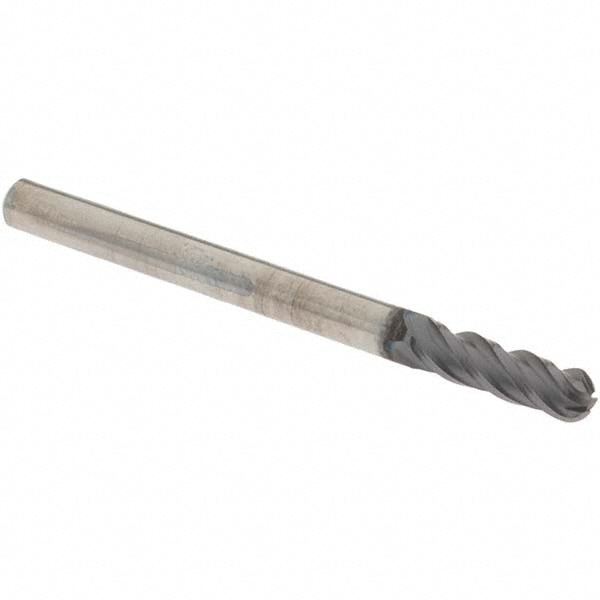 OSG - 3mm Diam, 10mm LOC, 4 Flute Solid Carbide Ball End Mill ...