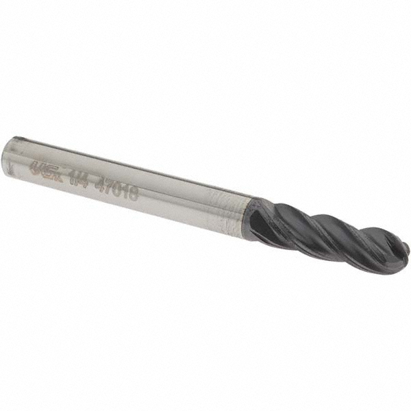 OSG VG441-2500-BN Ball End Mill: 0.25" Dia, 0.75" LOC, 4 Flute, Solid Carbide Image