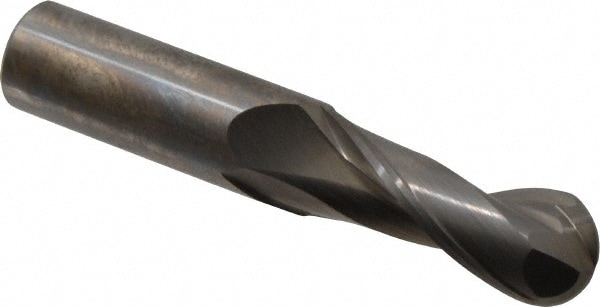 OSG 20100800 Ball End Mill: 0.625" Dia, 1.625" LOC, 2 Flute, Solid Carbide Image