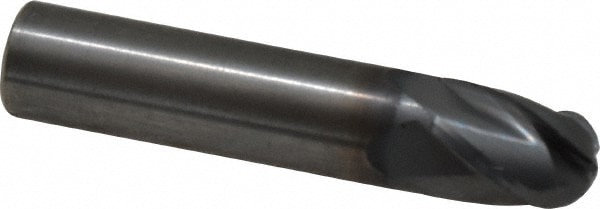 OSG 414-5000-BN08 Ball End Mill: 0.5" Dia, 0.625" LOC, 4 Flute, Solid Carbide Image