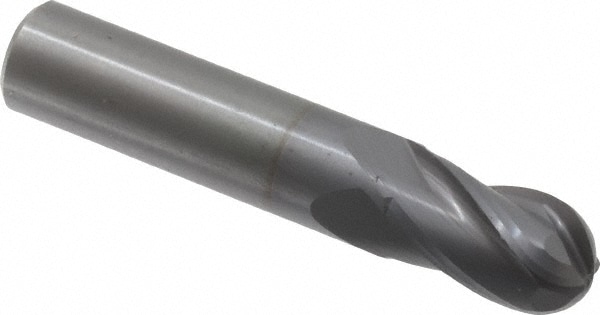 OSG 414-3750-BN08 Ball End Mill: 0.375" Dia, 0.625" LOC, 4 Flute, Solid Carbide Image