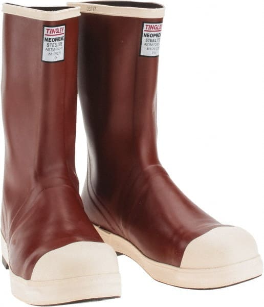 Work Boot: Size 10, 12-1/2" High, Neoprene, Steel Toe