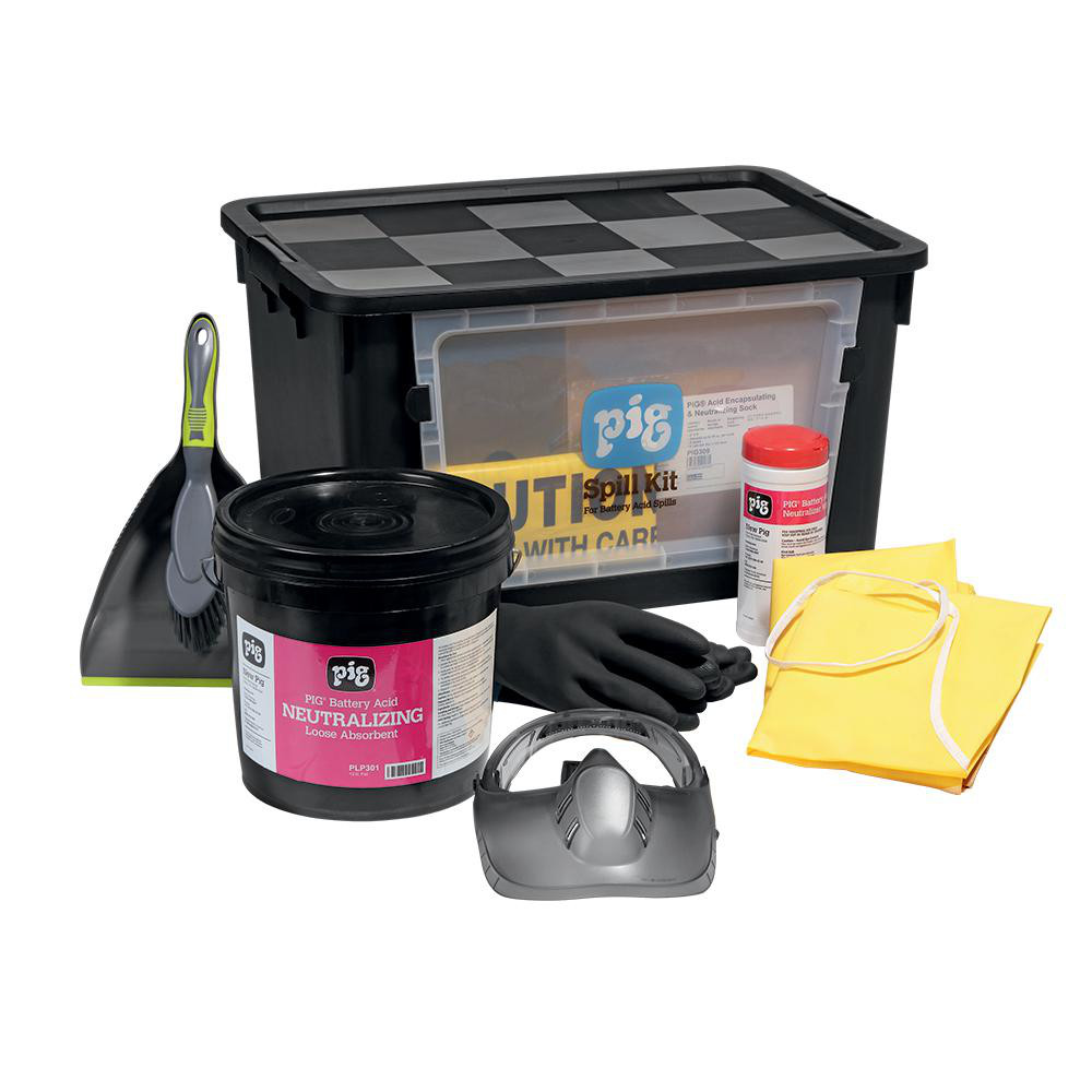 New Pig - Spill Kits; Kit Type: Battery Acid Spill Kit; Container Type ...