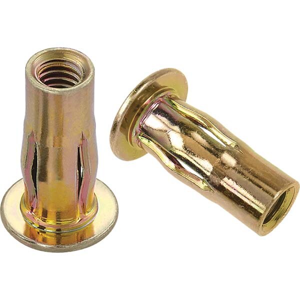 Rivet Nuts; Nut Type: Open End ; Material: Steel ; Minimum Grip: 0.02 ; Maximum Grip: 0.28 ; Finish: Zinc Plated ; Thread Size: 15/16-18