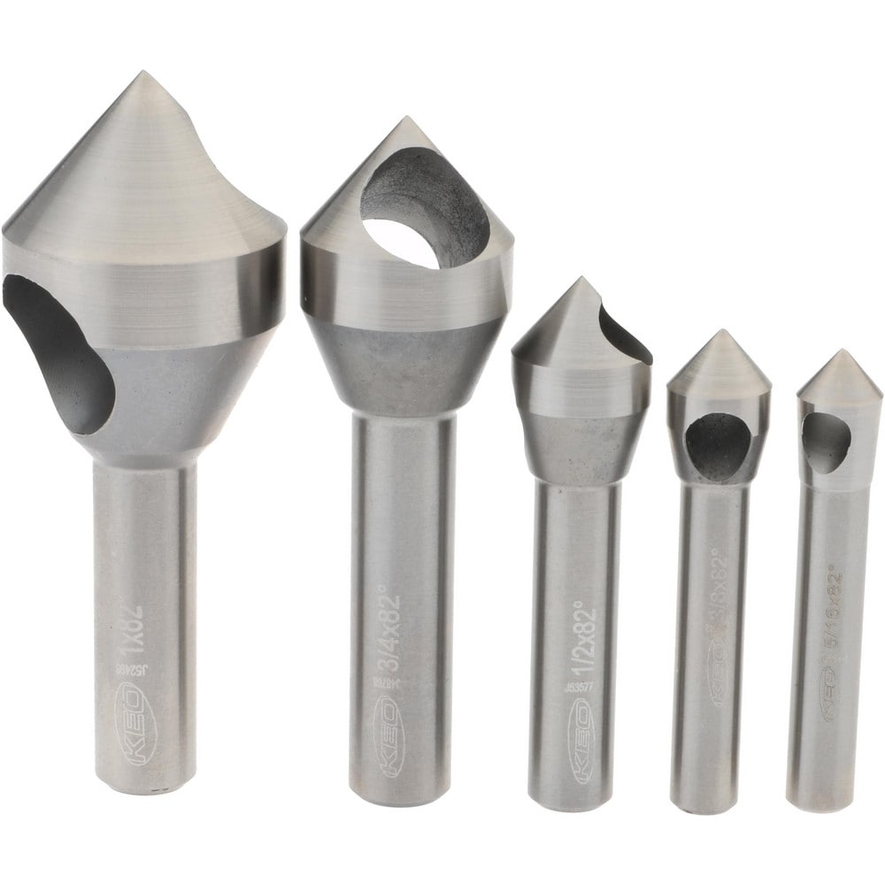 Keo 53519 Countersink Set: 5 Pc, 5/16 to 1" Head Dia, 82 ° Included Angle Image