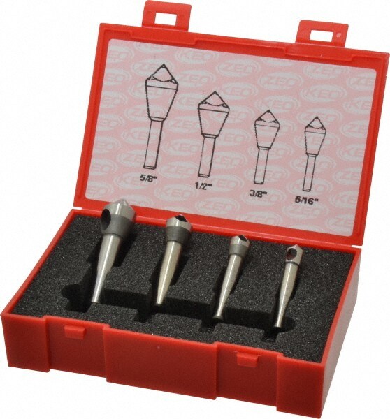 Keo 53528 Countersink Set: 4 Pc, 5/16 to 5/8" Head Dia, 90 ° Included Angle Image