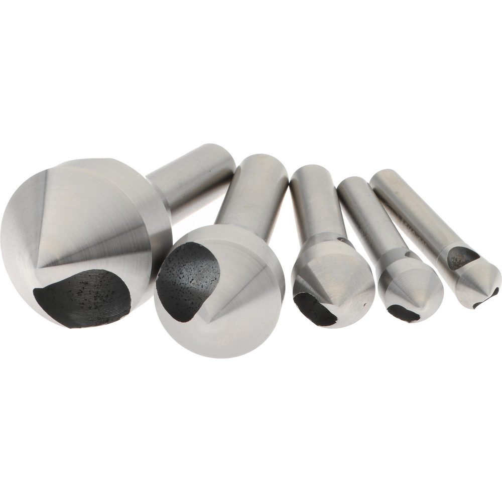 Keo Countersink Set 5 Pc, 5/16 to 1" Head Dia, 0 Flute, 90 deg
