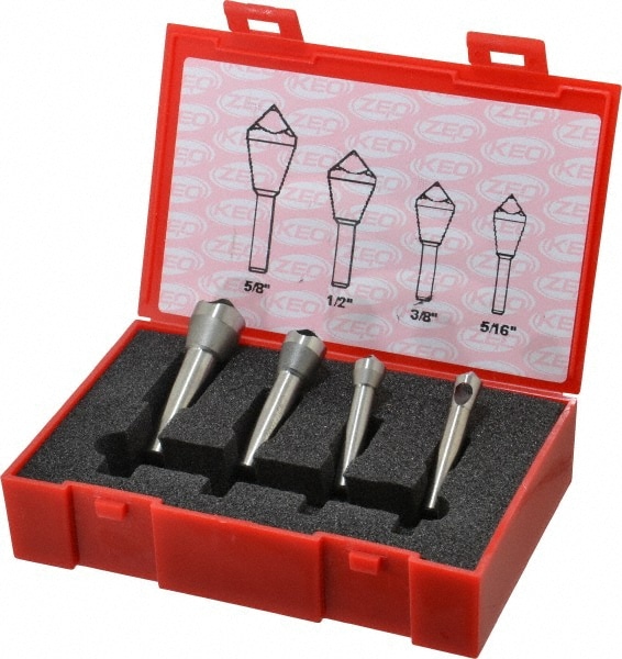 Keo 53538 Countersink Set: 4 Pc, 5/16 to 5/8" Head Dia, 100 ° Included Angle Image