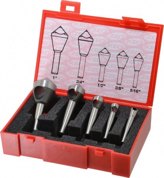 Keo 53539 Countersink Set: 5 Pc, 5/16 to 1" Head Dia, 100 ° Included Angle Image