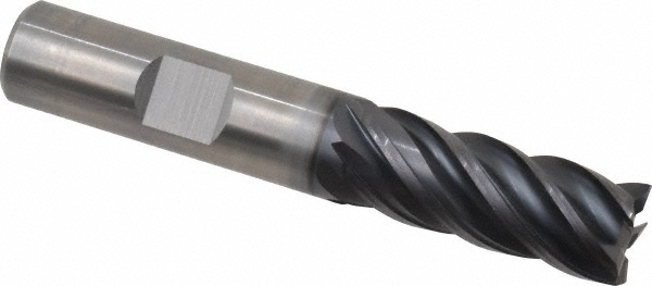 Kennametal 4048725 Corner Radius End Mill: 1/2" Dia, 1-1/4" LOC, 0.015" Radius, 5 Flutes, Solid Carbide Image