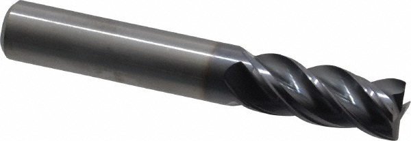 Kennametal 4071840 Corner Radius End Mill: 3/8" Dia, 7/8" LOC, 0.015" Radius, 4 Flutes, Solid Carbide Image