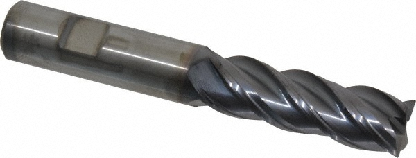 Kennametal 4067220 Corner Radius End Mill: 3/4" Dia, 2-1/4" LOC, 0.03" Radius, 4 Flutes, Solid Carbide Image