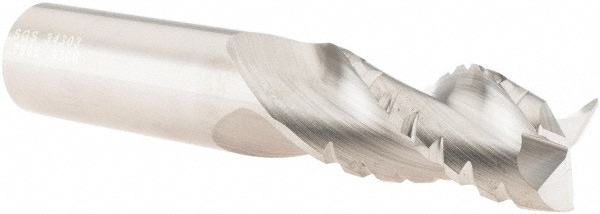 SGS 34303 Corner Radius End Mill: 3/4" Dia, 1-5/8" LOC, 0.03" Radius, 3 Flutes, Solid Carbide Image