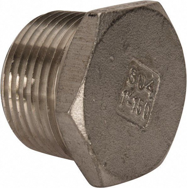 Value Collection - Pipe Hex Plug: 1", 304 Stainless Steel | MSC Direct