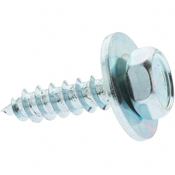 Sheet Metal Screw: #14, Hex Washer Head, Hex