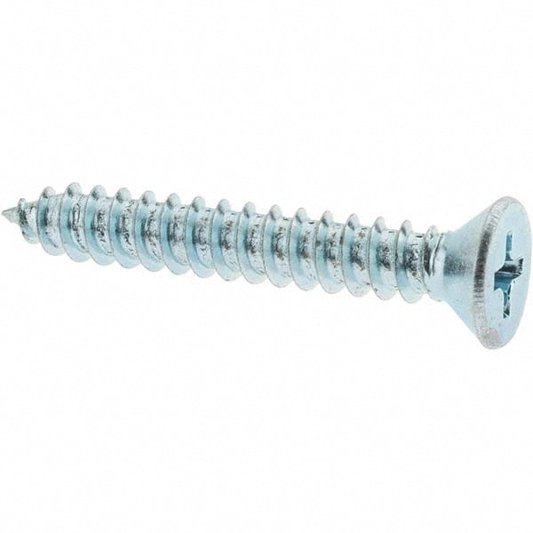 Sheet Metal Screw: #10, Flat Head, Phillips