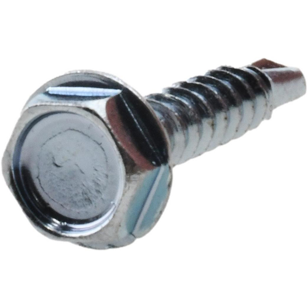 #6, Hex Washer Head, Hex Drive, 3/4" Length Under Head, #2 Point, Self Drilling Screw