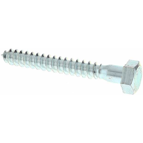 5/16 Screw, 2-1/2" Length Under Head, Steel, Hex Head Lag Screw