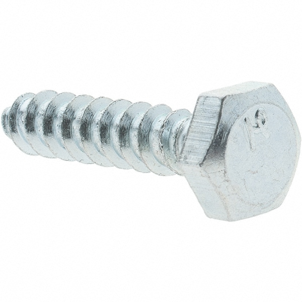 1/4 Screw, 1-1/4" Length Under Head, Steel, Hex Head Lag Screw