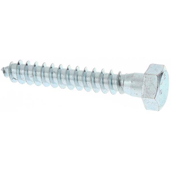 5/16 Screw, 2" Length Under Head, Steel, Hex Head Lag Screw