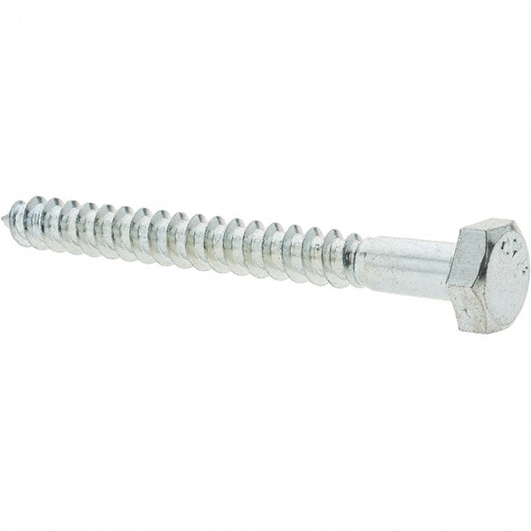 1/4 Screw, 2-1/2" Length Under Head, Steel, Hex Head Lag Screw