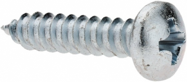 Sheet Metal Screw: #8, Pan Head, Phillips