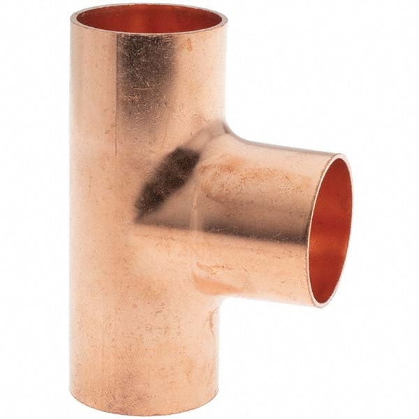 Wrot Copper Pipe Tee: 1" x 1" x 1" Fitting, C x C x C