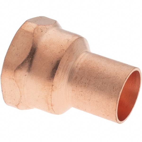 Wrot Copper Pipe Adapter: 1/2" x 1/2" Fitting, FTG x F