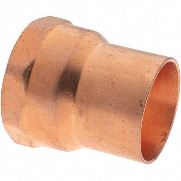 Wrot Copper Pipe Adapter: 1-1/4" x 1-1/4" Fitting, C x F