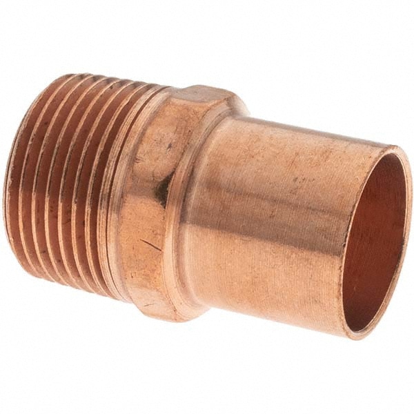 Wrot Copper Pipe Adapter: 1" x 1" Fitting, FTG x M