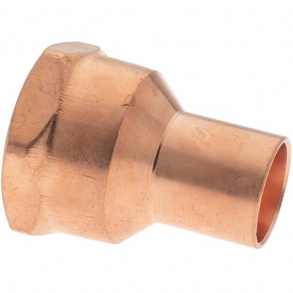 Wrot Copper Pipe Adapter: 1/2" x 3/4" Fitting, C x F