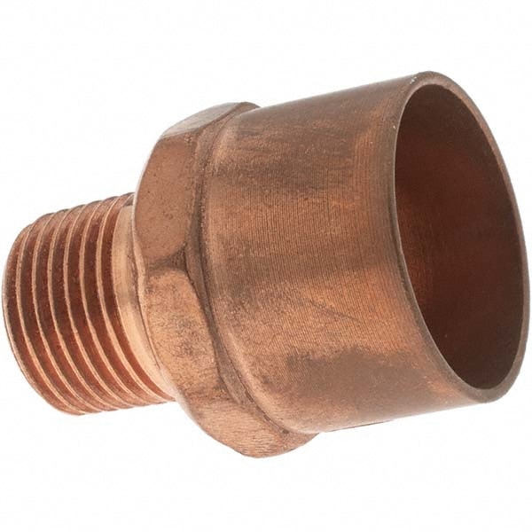 Wrot Copper Pipe Adapter: 1" x 1/2" Fitting, C x M