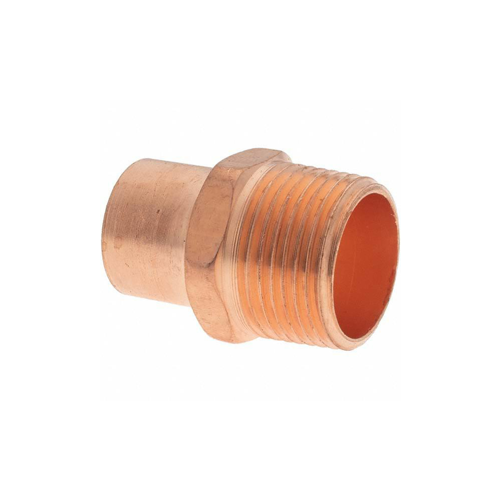 Mueller Industries Wrot Copper Pipe Adapter 5/8" x 3/4" Fitting, C x M MSC Industrial