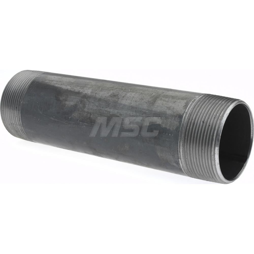 Black Pipe Nipple: 2" Dia x 8" Long, Schedule 40