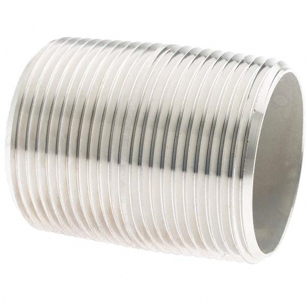 Stainless Steel Pipe Nipple: 1-1/4" Pipe, Grade 316 & 316L