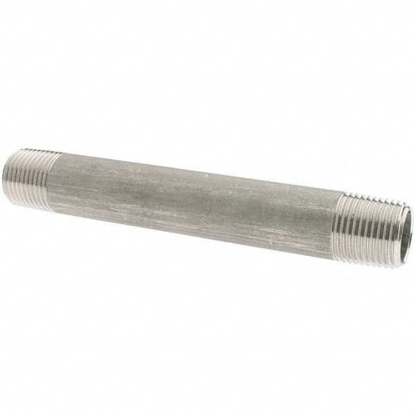 Stainless Steel Pipe Nipple: 1/2" Pipe, Grade 316 & 316L