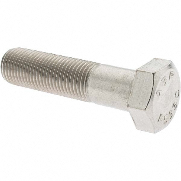 Hex Head Cap Screw: 1/2-20 x 2", Grade 18-8 Stainless Steel
