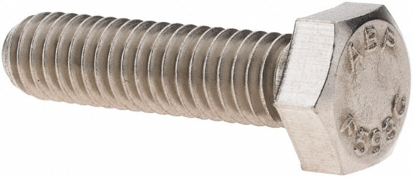 Hex Head Cap Screw: 5/16-18, 1-1/4" Length Under Head, Grade 18-8 Stainless Steel - 1/2" Hex