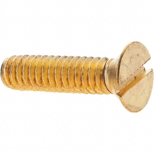 Machine Screw: 1/4-20 x 1", Flat Head, Slotted