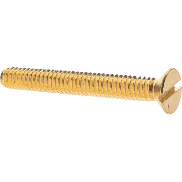 Machine Screw: 1/4-20 x 2", Flat Head, Slotted