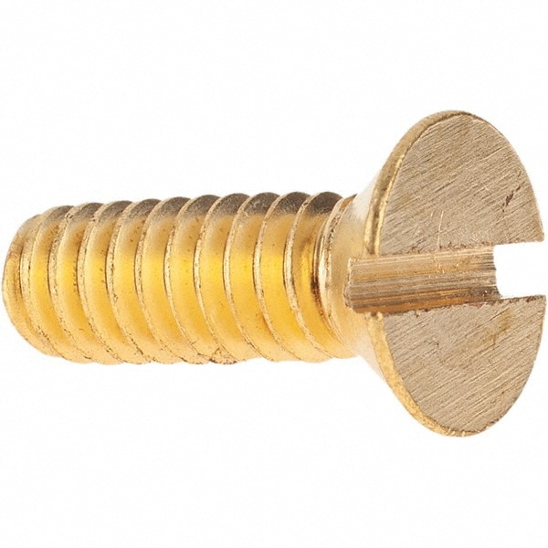 Machine Screw: 1/4-20 x 3/4", Flat Head, Slotted