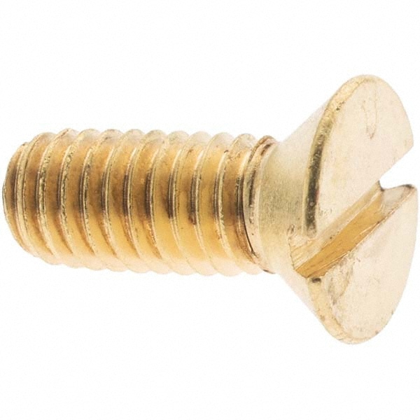 Machine Screw: #10-32 x 1/2", Flat Head, Slotted