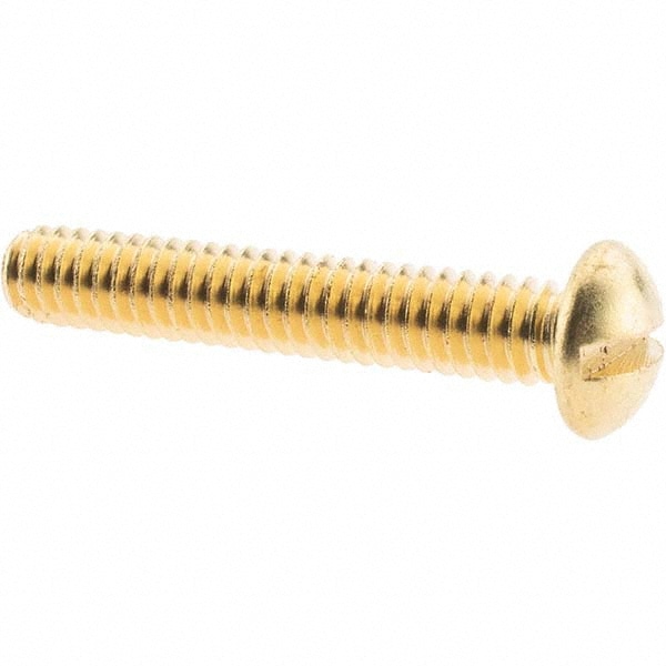 Machine Screw: 1/4-20 x 1-1/2", Round Head, Slotted